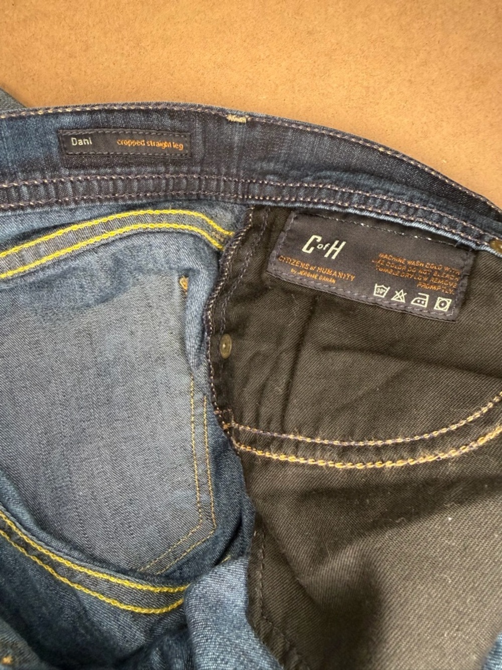 Citizens of Humanity Women's Dark Blue Cuffed Jeans Size 27 - Picture 9 of 11